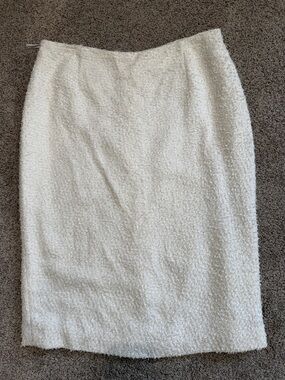 Escada Cream Bouclé Pencil Skirt